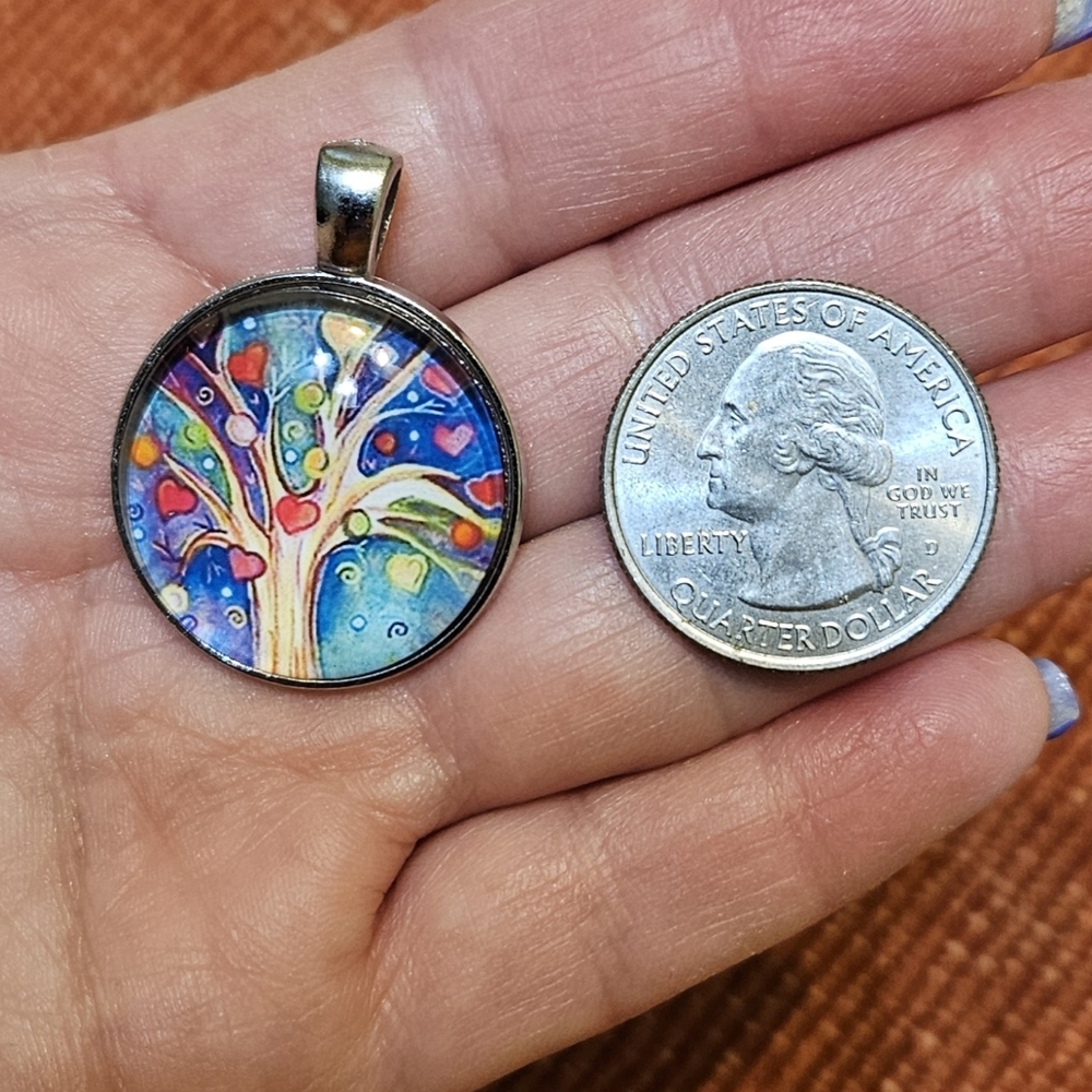Tree of Life Pendant Necklace Colorful - Picture 5 of 11
